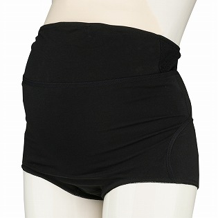 初期から使える　妊婦さんの腰サポートパンツ　ブラック ブラック M
