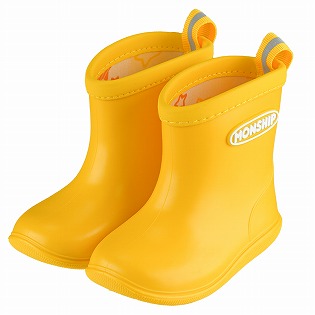 [13.0～15.0cm]レインシューズ無地　イエロー イエロー 13.0cm