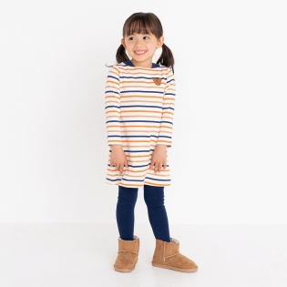 【SALE】ワンピース　　[ミキハウス　ホットビスケッツ] オレンジ 100cm