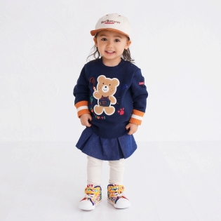 [ベビー]スカート付パンツ　ネイビー　[ミキハウス　ホットビスケッツ] ネイビー 80cm