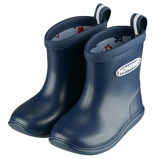 [13.0～15.0cm]レインシューズ無地　ネイビー ネイビー 15.0cm