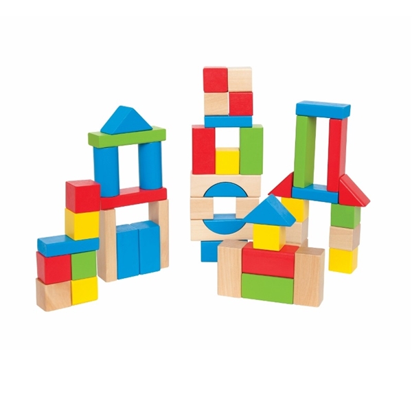 積み木 白木＆カラー 50ピース おもちゃ・遊具・乗用玩具・三輪車 おもちゃ 木のおもちゃ 赤ちゃん本舗（アカチャンホンポ）