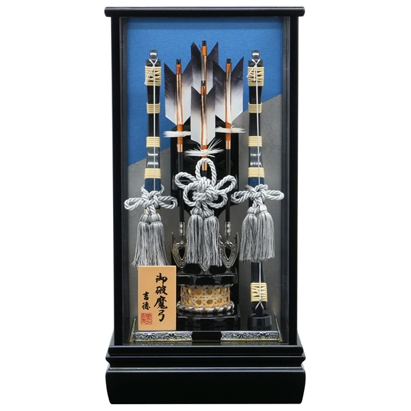 オルゴール付き破魔弓ガラスケース２３号・間口約３９×奥行約２８×高さ約８０㎝ オルゴール付き破魔弓ガラスケース23号・間口約39×奥行約28×高