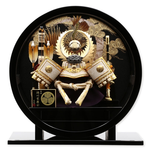 兜ケース飾り「松鷹初月徳川家康」 56091M 五月人形 【メーカー直送】