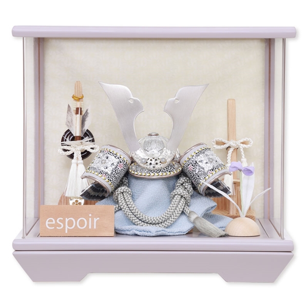 兜ケース飾り「菖蒲中鍬無双結び」 56794F 五月人形 【メーカー直送】