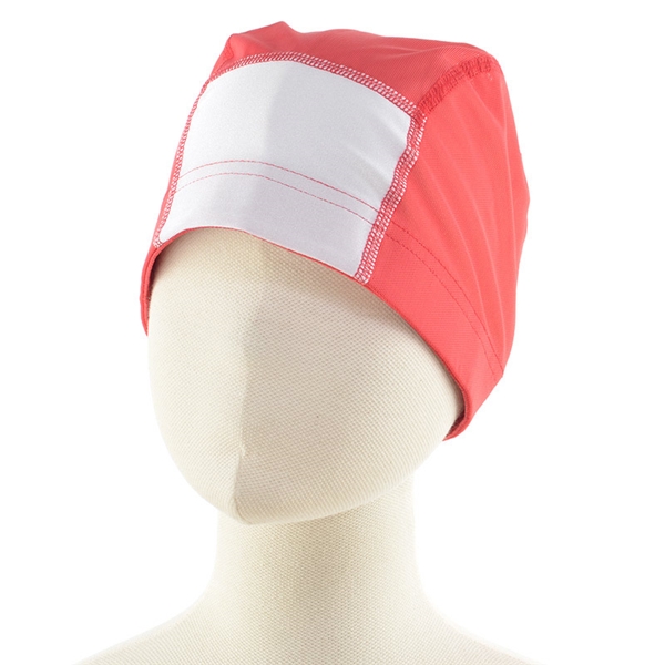 ネーム入りメッシュ スイミングキャップ　レッド レッド 51~55cm