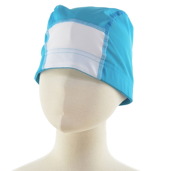 ネーム入りメッシュ スイミングキャップ　サックス サックス 51~55cm