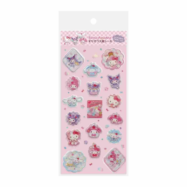 すりガラス風シール サンリオ スイーツ
