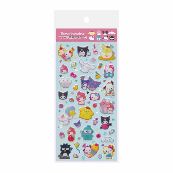 ラメ入り樹脂もりシール サンリオ シンプル