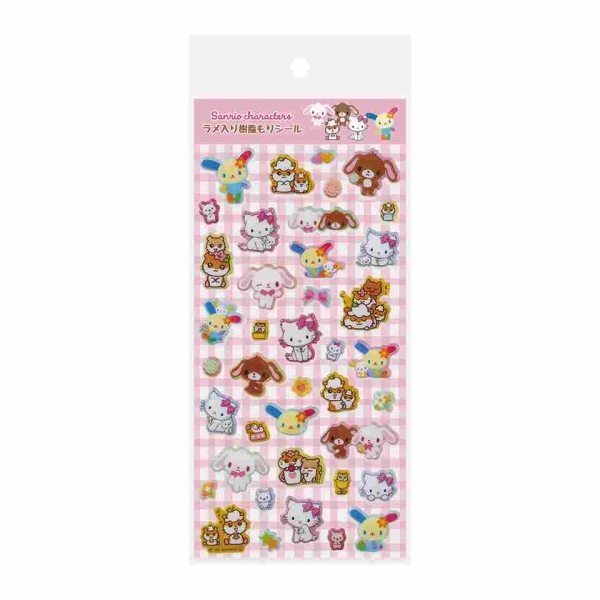 ラメ入り樹脂もりシール サンリオ 平成デザイン