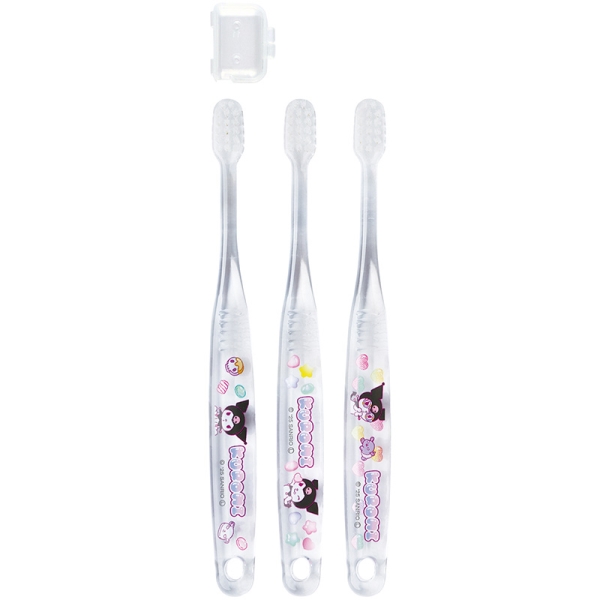 クリア歯ブラシ 3本セット クロミマシュグミ