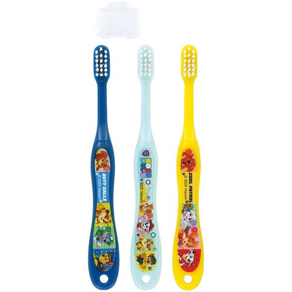 園児用 歯ブラシ 3本セット キャップ付 パウ・パトロール