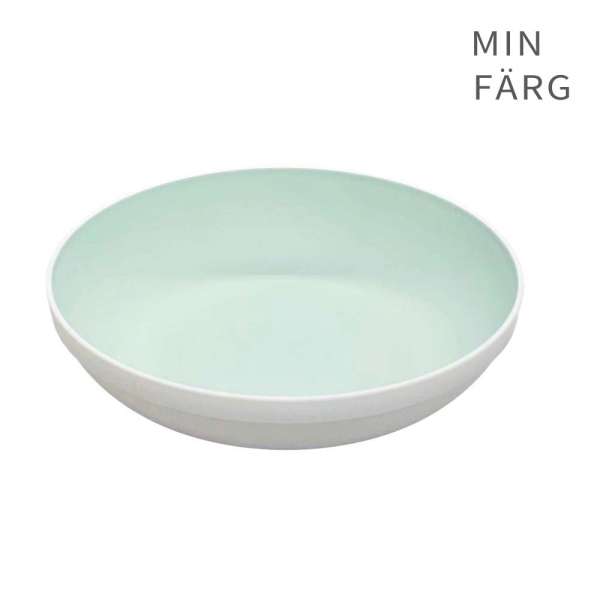 MIN FARG(ミン・ファーリ)スタック 丸プレートS ホワイト/グリーン グリーン
