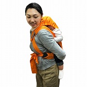避難用1人抱きひも式キャリー オレンジ 抱っこ紐