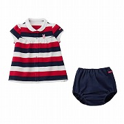 【SALE】ワンピース（ブルマ付） 赤・紺[ミキハウス　ホットビスケッツ]