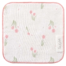 オーガニックコットンミニハンカチ　チューリップ オフホワイト