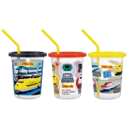 [320ml]ストロー付タンブラー 3個 プラレール26