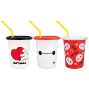 [320ml]ストロー付タンブラー 3個 ベイマックス