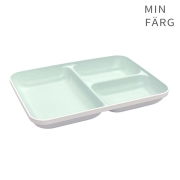 MIN FARG(ミン・ファーリ) スタッグ 仕切り皿 ホワイト／グリーン