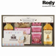 名入れ ロディ ジュース＆クッキーセットA ROZ-15　(内祝いギフト)