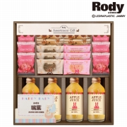 【受注開始4月1日～】名入れ　ロディ　ジュース＆クッキーセットＤ　ROZ-302　(内祝いギフト)
