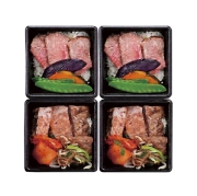 【冬ギフト】米沢牛黄木米沢牛ステーキ2個・焼肉ご飯2個 (内祝いギフト)  送料当社負担
