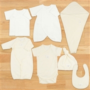【お楽しみ袋】[日本製]赤ちゃんのための準備品　７点セット　アイボリー