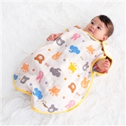 [ベビー] 六重織 ガーゼスリーパー マルチカラー　[ミキハウス　ホットビスケッツ]