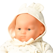 新生児帽子　クラシックプー　ボンネット オフホワイト