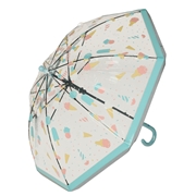 [35・40・45cm]フチまる傘ビニール　アイス サックス