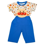 [ベビー]半袖パジャマ　はらあてつき　アンパンマン　ブルー