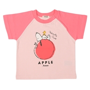 [ベビー]半袖Ｔシャツ　スヌーピーラグラン　アップル ピンク