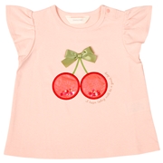 【SALE】[ベビー]半袖Тシャツ　キラキラ　ピンク