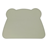 丸洗いが出来て食器が滑りにくいお食事シリコンマット　グリーン