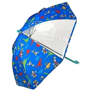 [45cm]フチまる傘ディズニー　ミッキー恐竜 ネイビー