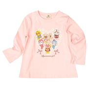 [キッズ]キャラいっぱい長袖Ｔシャツ　アンパンマン ピンク