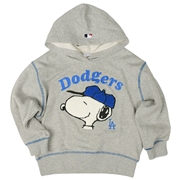 [ベビー]パーカートレーナー　ＭＬＢ×ＰＥＡＮＵＴＳ　ドジャース　グレー