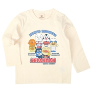 [ベビー]集合柄長袖Ｔシャツ　アンパンマン アイボリー