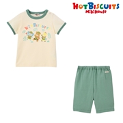 [ベビー] Tシャツ&6分丈パンツセット モスグリーン[ミキハウス　ホットビスケッツ]