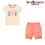 [ベビー] Tシャツ&6分丈パンツセット オレンジ[ミキハウス　ホットビスケッツ]