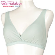 ラクラク授乳ハーフトップ　リブ（ホックタイプ） グリーン