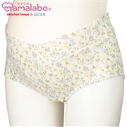 【SALE】ショーツ　産後も使える仕様　ラクラク花柄 グリーン