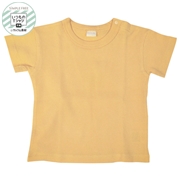 [ベビー]いつものＴシャツ　半袖　ワッフル素材　イエロー