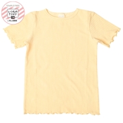 [キッズ]いつものＴシャツ　半袖　テレコ素材　イエロー