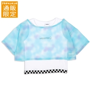 【SALE】[130~150cm]Ｔシャツタンクトップセット　スマイリーワールド　サックス