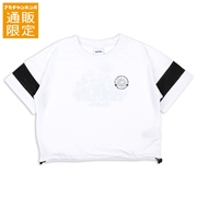 【SALE】[130～150cm]前後プリント半袖Ｔシャツ　スマイリーワールド　オフホワイト
