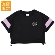 【SALE】[130～150cm]前後プリント半袖Ｔシャツ　スマイリーワールド　ブラック