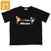 【SALE】[130～150cm]デフォルメ柄半袖Ｔシャツ　ＭＩＫＡＳＡ×ハイキュー!!　ブラック