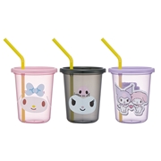 [320ml]ストロー付タンブラー3個 マイメロディクロミ