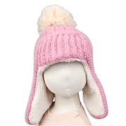 [50~54cm]ニット帽子カラー ピンク